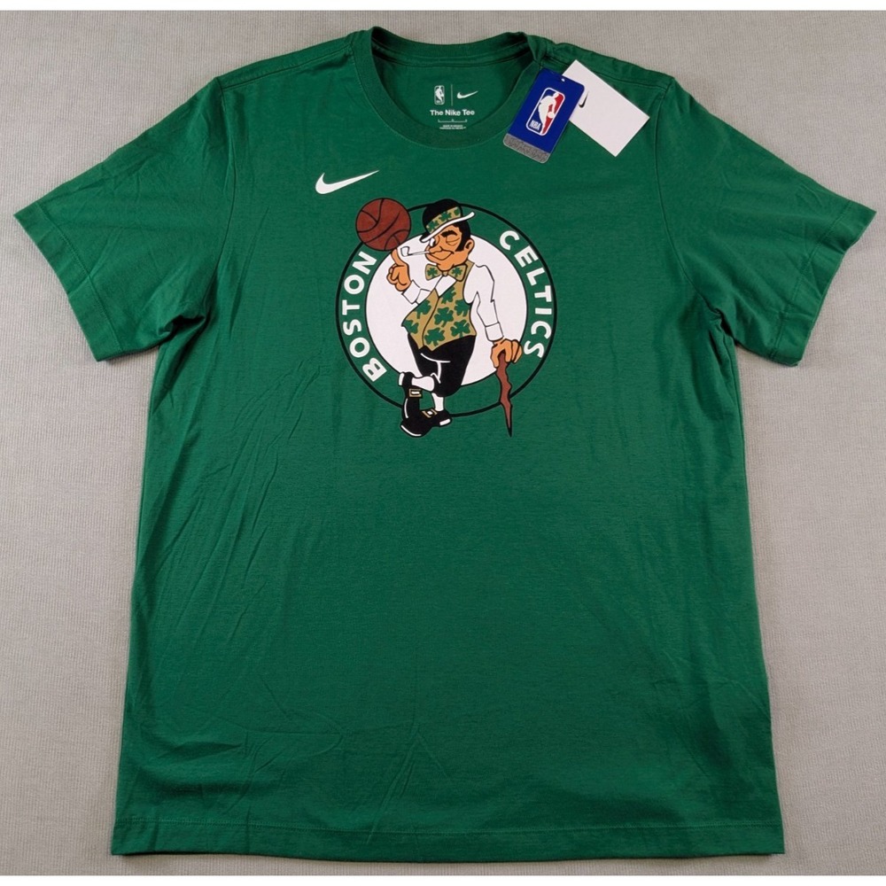 Boston Celtics Shirt Mens Large Green Nike Short Sleeve New NBA Basketball